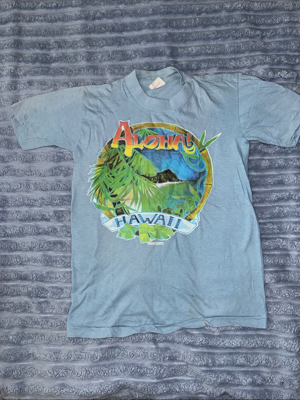 Vintage 1980s Belton Aloha Hawaii Souvenir Graphic Tee - Kids Size 14-16